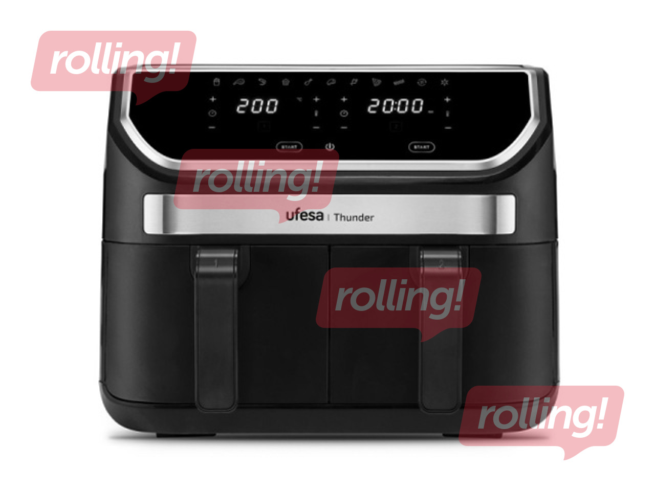 Karstā gaisa friteris Thunder 9l, 1700W, melns