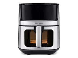 Karstā gaisa friteris Ufesa 1500W, 8l, melns ar sudraba elementiem