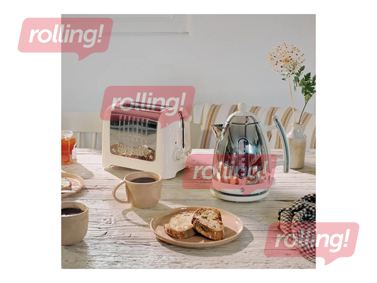 Tējkanna elektriskā Dualit Lite, 1.5l, 3000w, nerūsējošais tērauds, krēmkrāsas