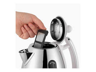 Tējkanna elektriskā Dualit Lite, 1.5l, 3000w, nerūsējošais tērauds, balta