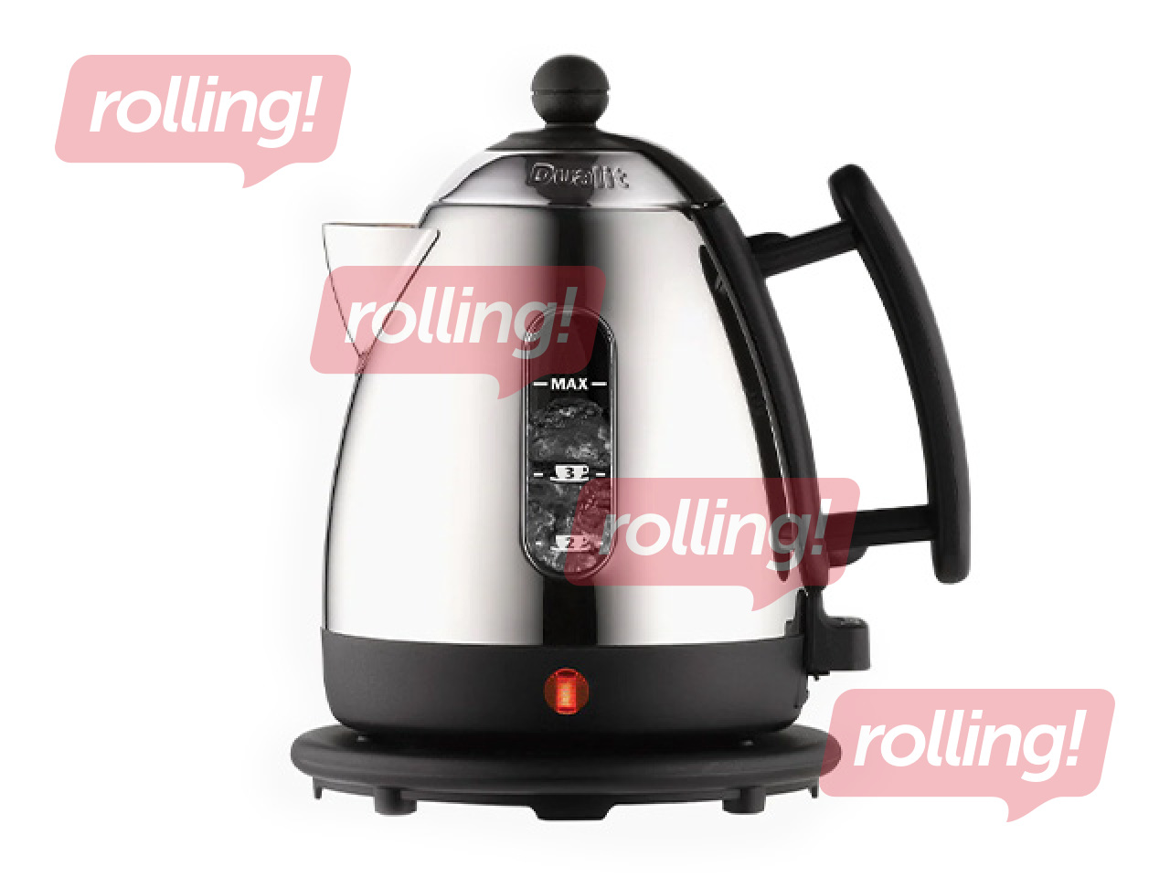 Electric kettle Dualit Mini, 1l, 2000W, stainless steel, black