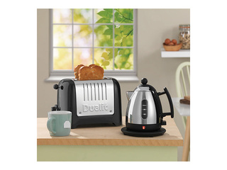 Electric kettle Dualit Mini, 1l, 2000W, stainless steel, black