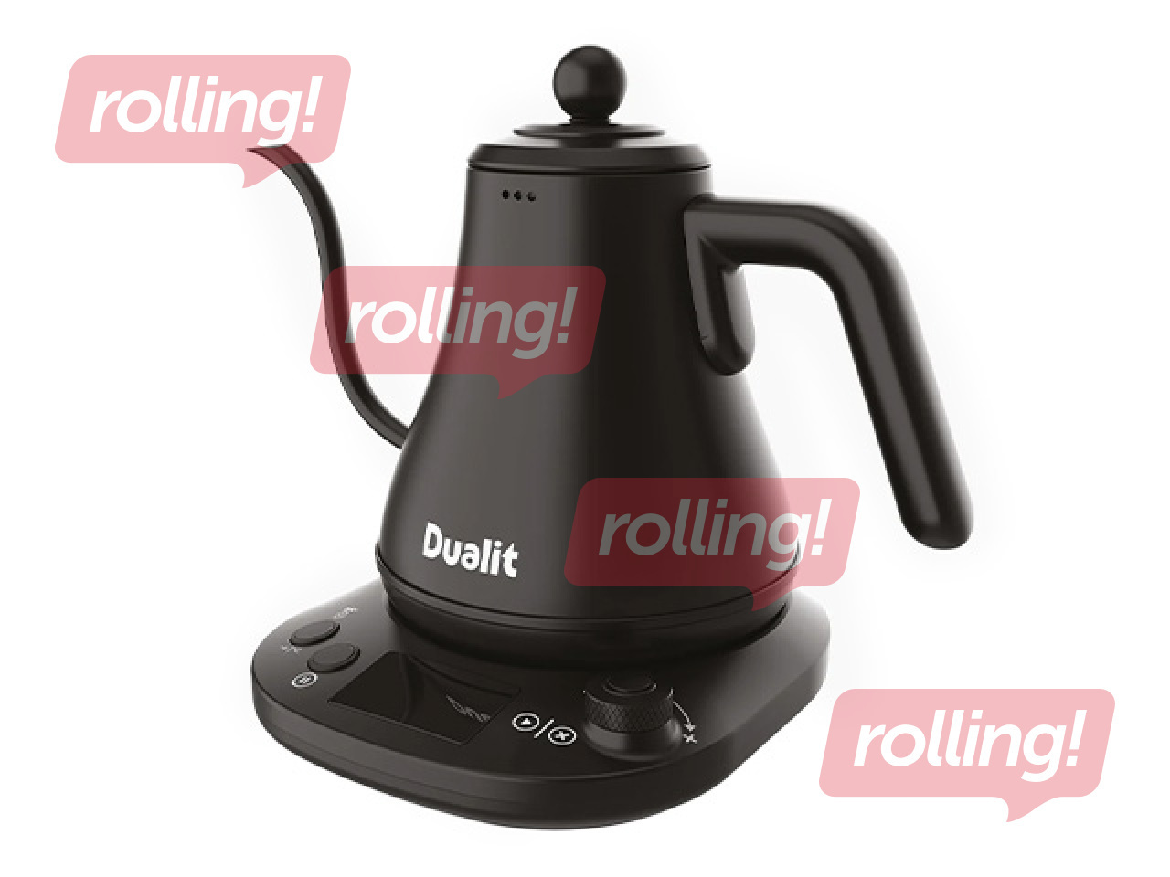 Electric kettle Dualit Pour Over, 800ml, 1300W, stainless steel, black