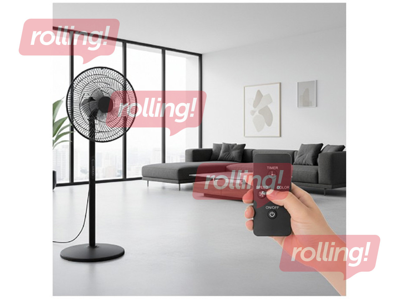 Floor fan Viento-R Kobi Windstar, 40W, black
