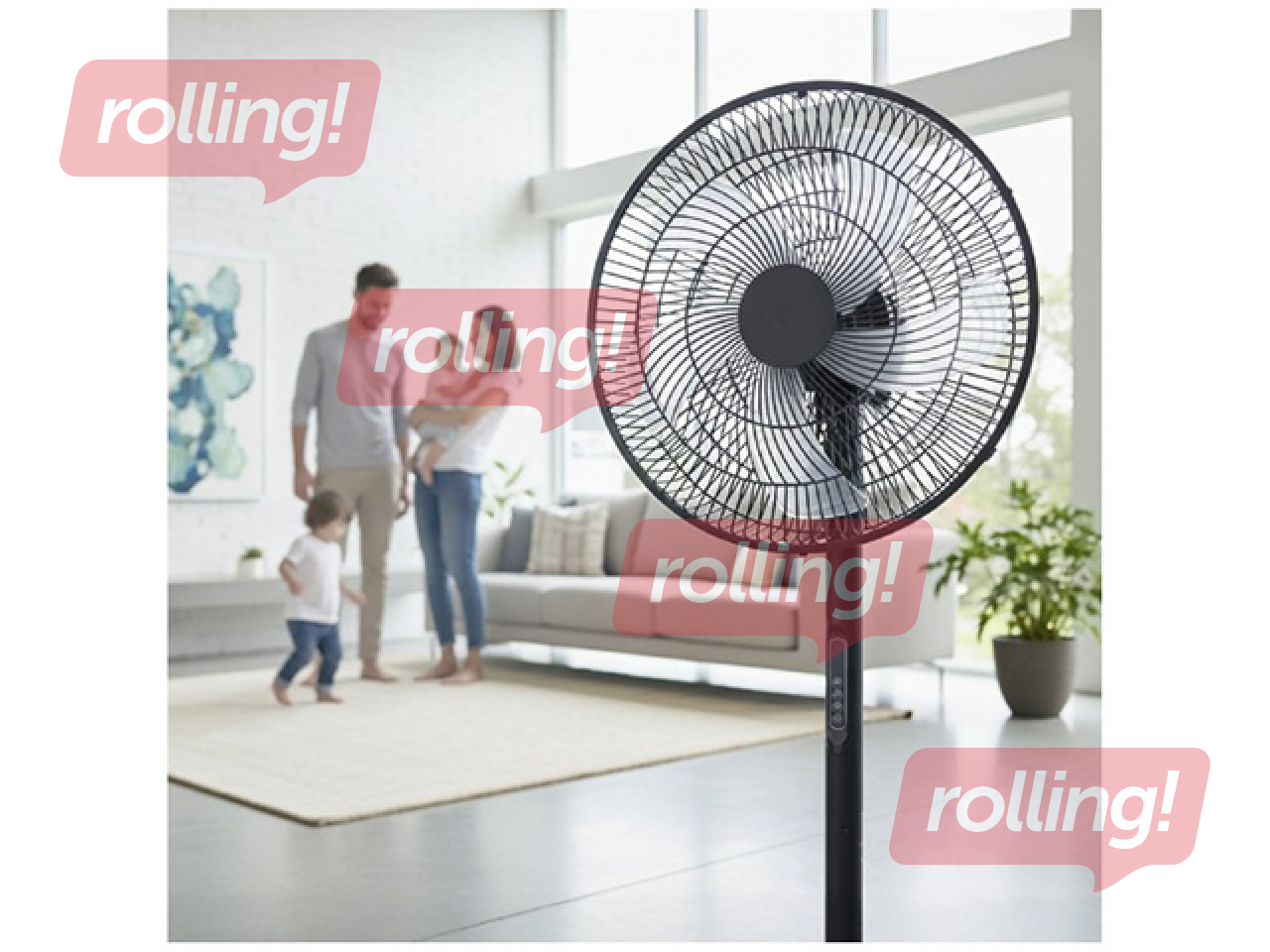Floor fan Viento-R Kobi Windstar, 40W, black