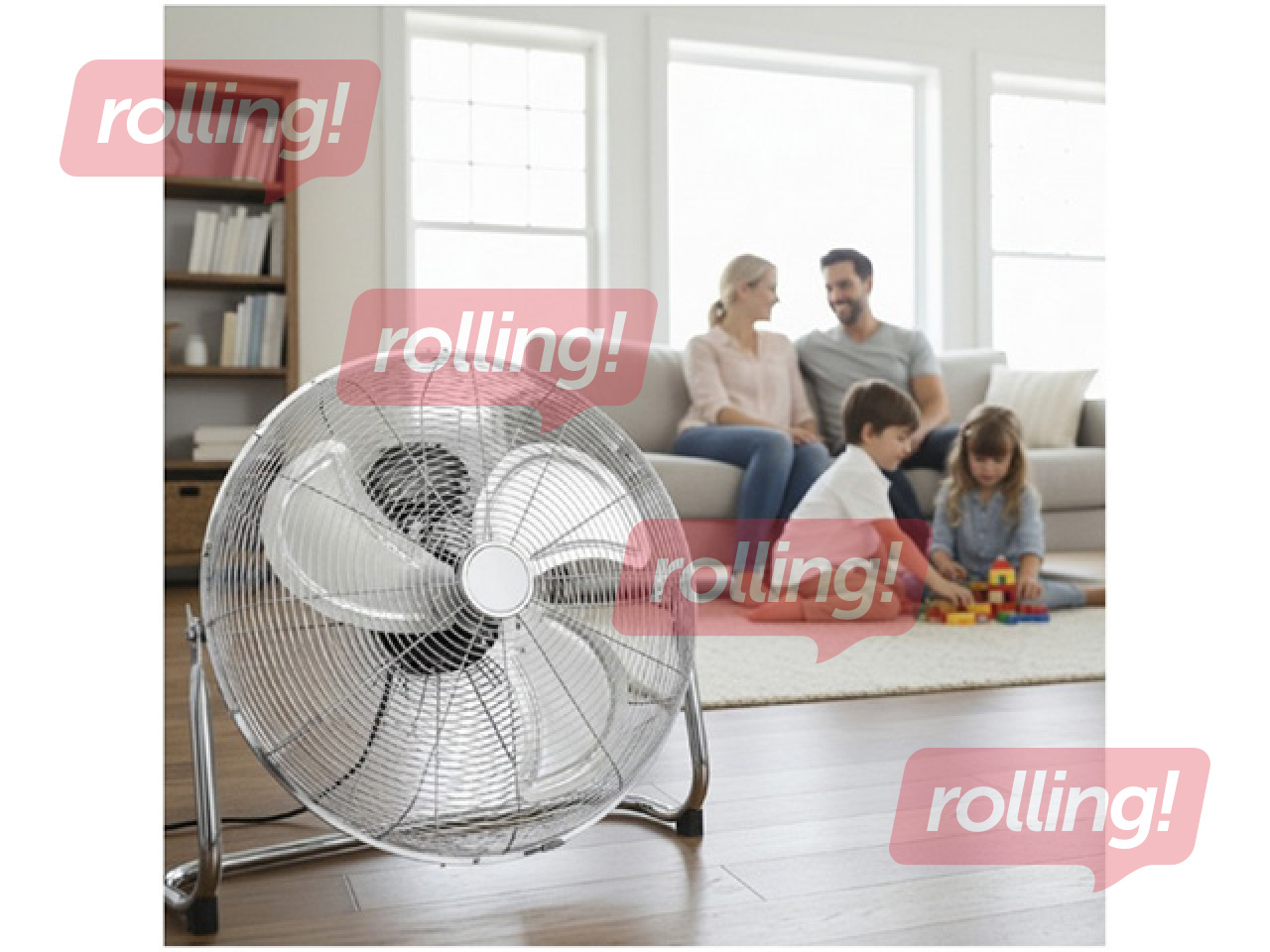 Grīdas ventilators Viento Kobi Windstar, 100W, sudraba