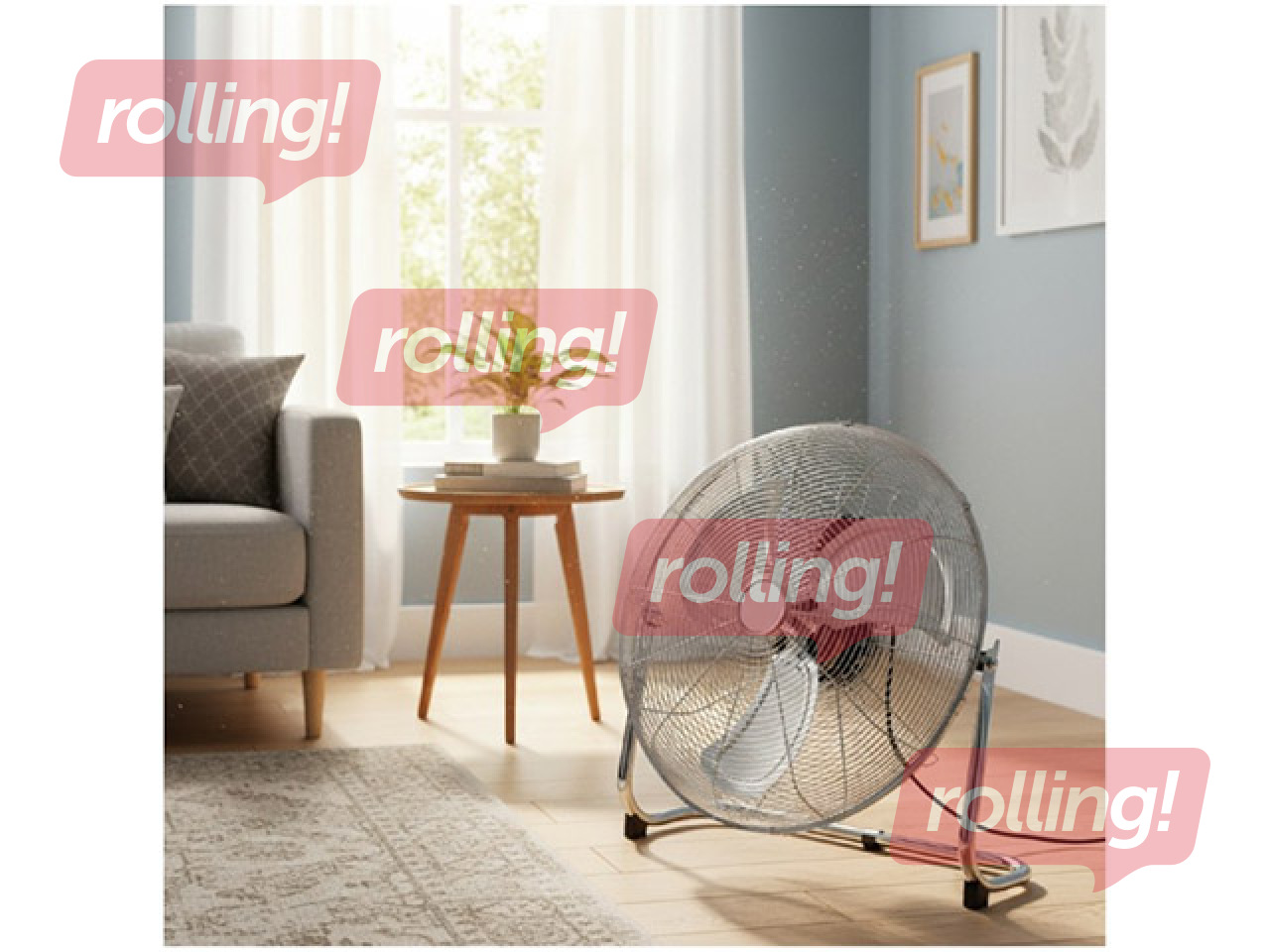 Floor fan Viento Kobi Windstar, 200W, silver