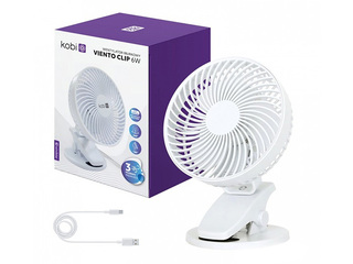 Desk fan Viento Clip Kobi Windstar, 4.9W, white