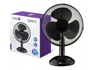 Galda ventilators Viento Kobi Windstar, 40W, melns