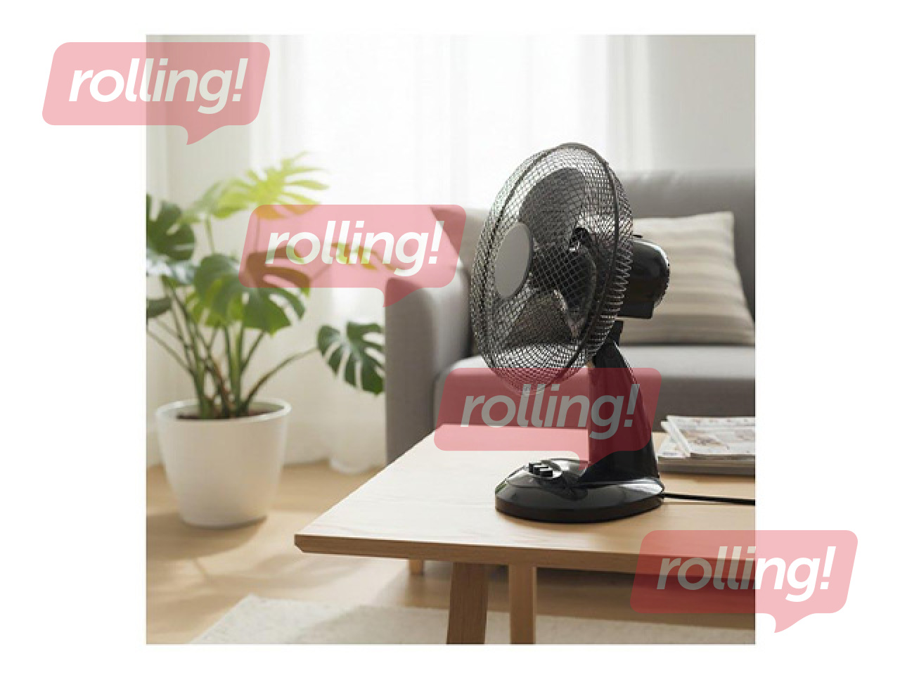 Galda ventilators Viento Kobi Windstar, 40W, melns