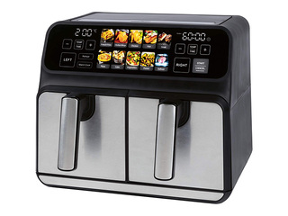 Аэрогриль ProfiCook FR1287, двойной, 2x4л, чёрный/серебристый