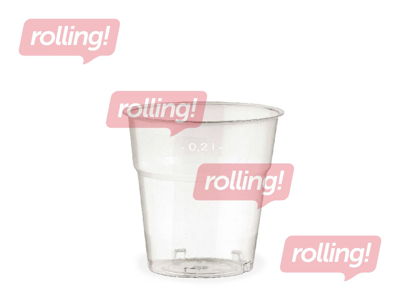 Plastic cups, transparent, 200ml, 50 pcs.