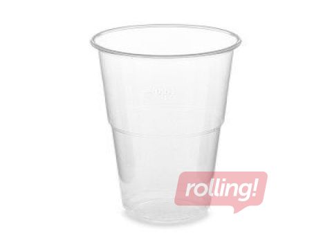 Glāzes plastmasas, caurspīdīgas, 300ml, 50 gab.