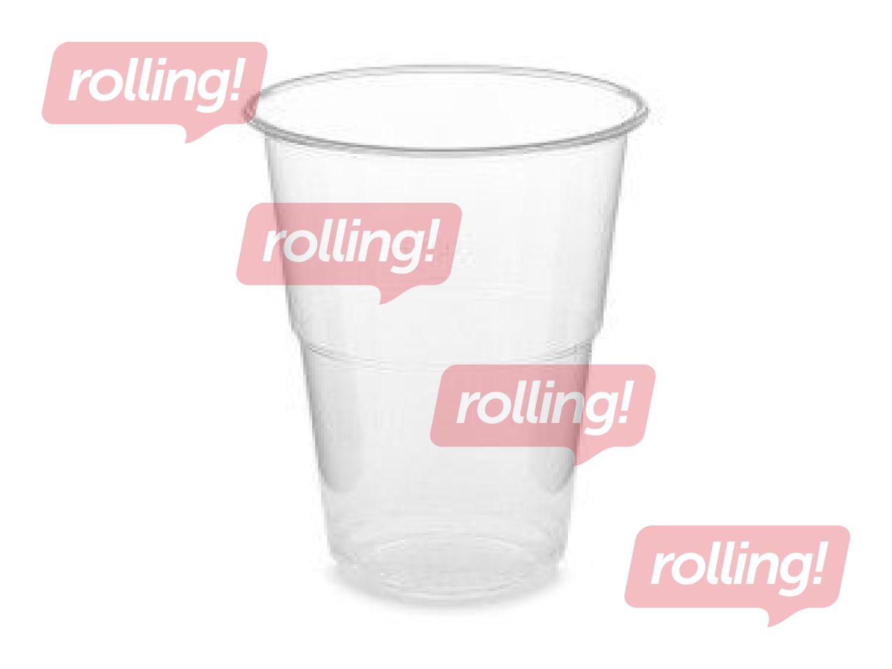 Glāzes plastmasas, caurspīdīgas, 300ml, 50 gab.