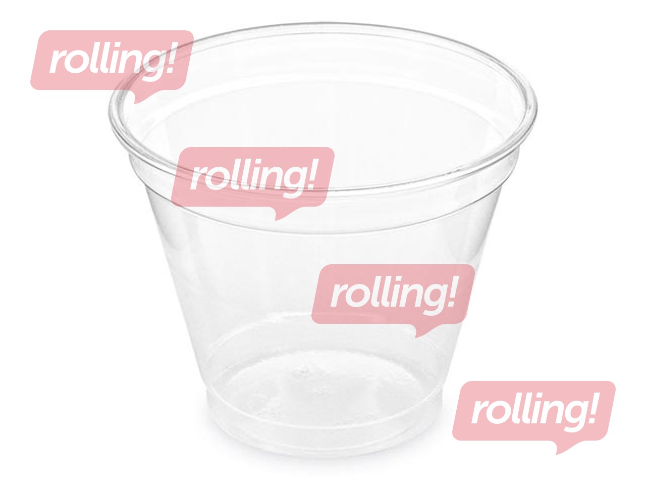 Glāzes plastmasas, caurspīdīgas, 250ml, 50 gab.