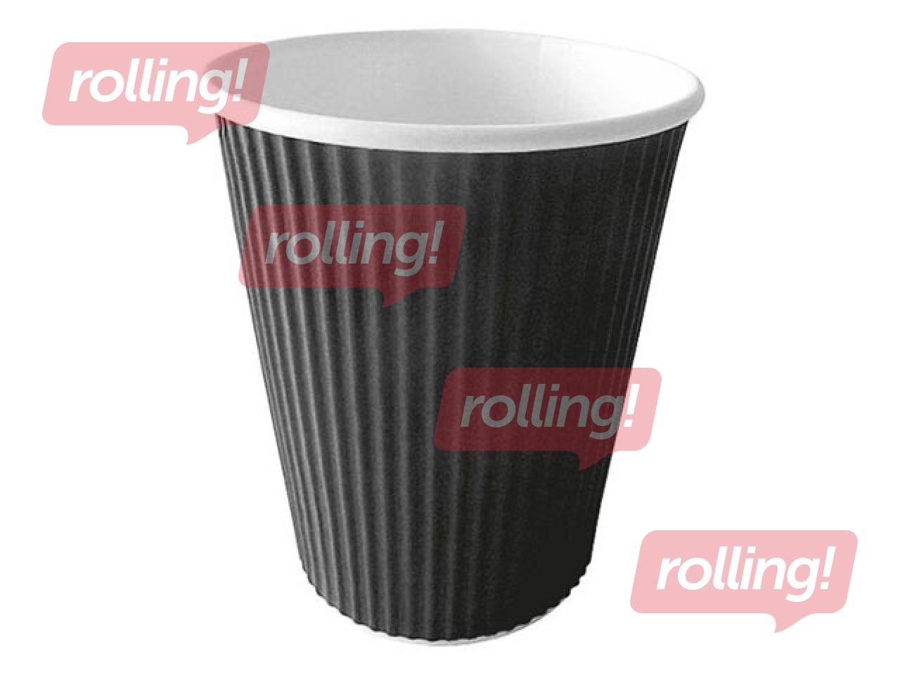 Glāzes papīra, melnas, 350ml, 25 gab.