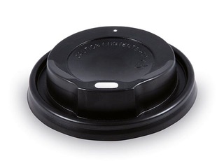 Крышки для пластиковых стаканов , черные, диаметр 80мм, 100 шт.