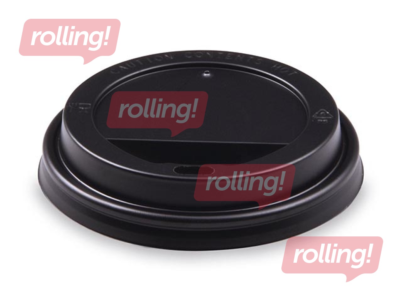 Vāki plastmasas, melni, diametrs 90mm, 100 gab.