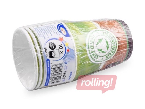 Paper cups BIO, 280ml, 10 pcs.