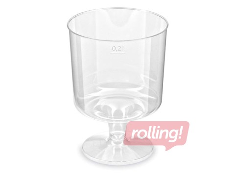 Glāzes vīna, plastmasas, 200 ml, 10 gab. 