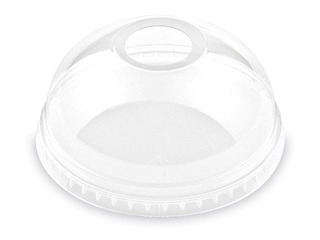 Lids for cups, plastic, dome 0.3 l, 0.4 l, 0.5 l cups with a hole, 50 pcs
