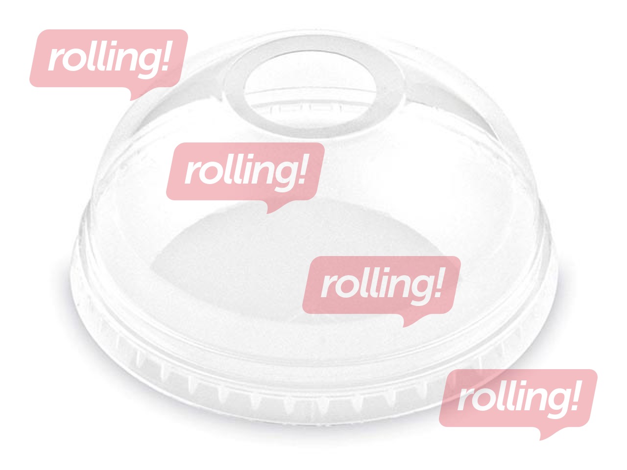 Vāki glāzēm, plastmasas, kupola 0.3 l, 0.4 l, 0.5 l glāzēm ar caurumu, 50 gab