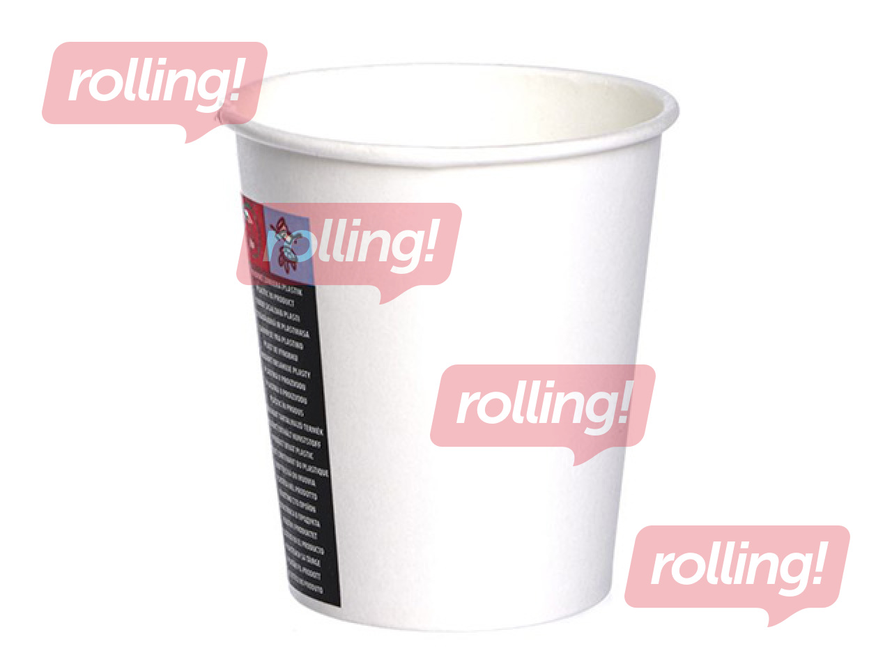 Glāzes papīra baltas, ø80mm, 250ml, 100 gab.