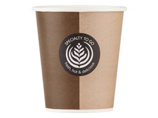 Topsid kuumadele jookidele Coffee to Go, ø80 mm, 250 ml, pruun, 80 tk