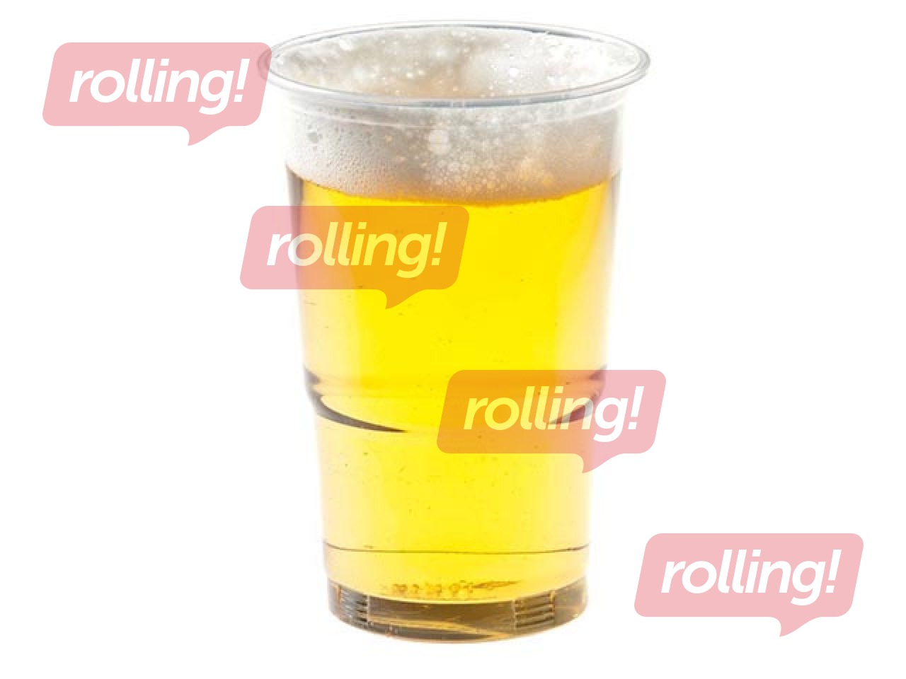 Glāzes, plastmasas PP, caurspīdīgas, 500ml, 50 gab.