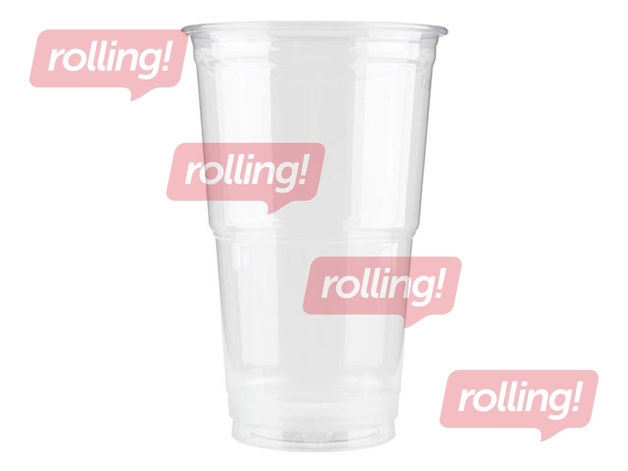 Plastic cups, transparent, 500ml, 50 pcs.