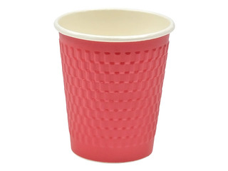 Paper cup reljef pink, ø 80mm, 250ml, 25 pcs