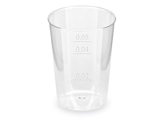 Glāzes plastmasas, caurspīdīgas, 50ml, 40 gab.