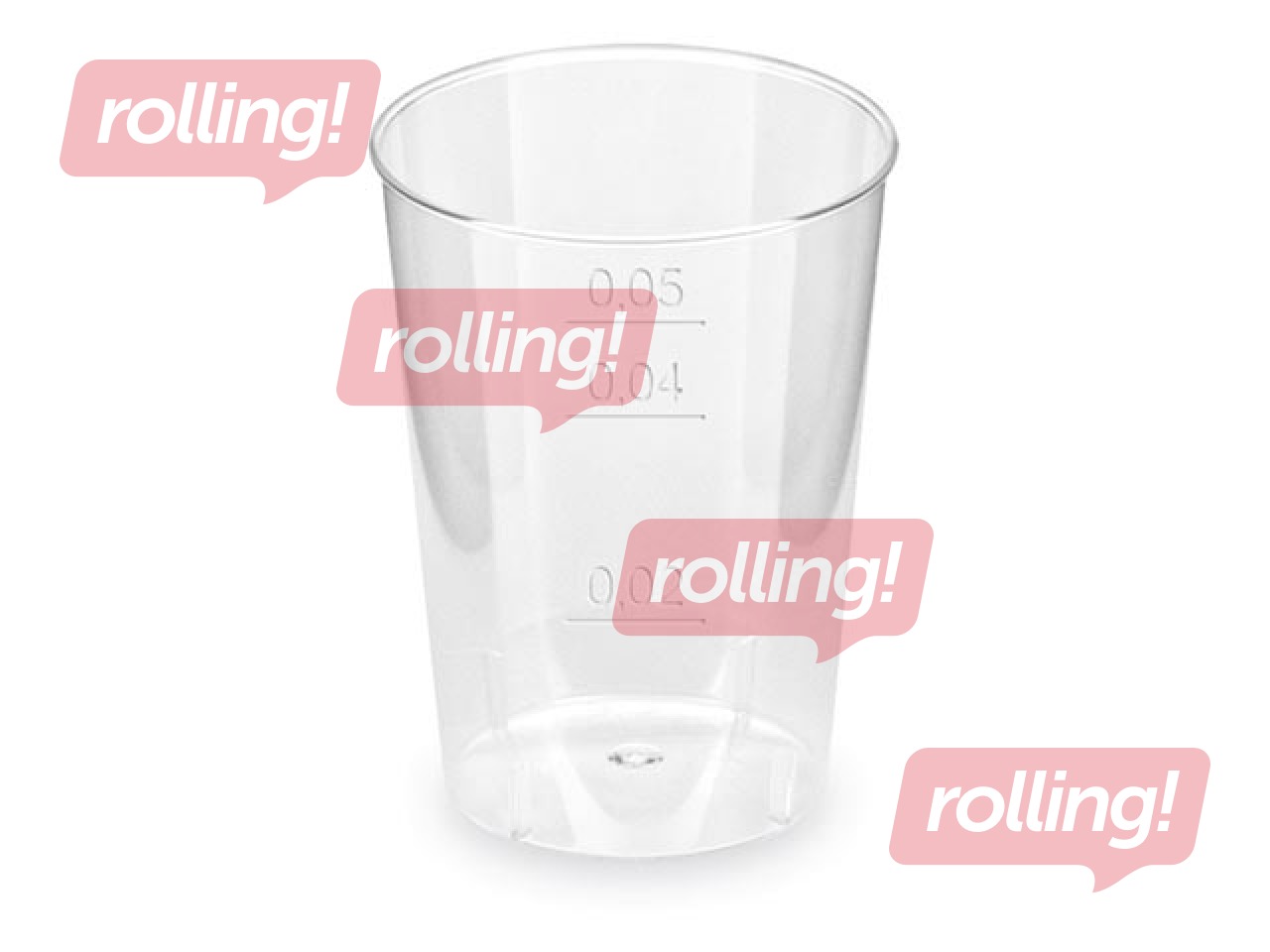 Glāzes plastmasas, caurspīdīgas, 50ml, 40 gab.