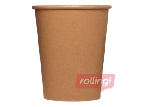 Cups for hot drinks ø80mm, kraft, 250ml, brown, 50 pcs