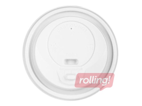Lids for paper cups Ø 80 mm, white, 100 pcs