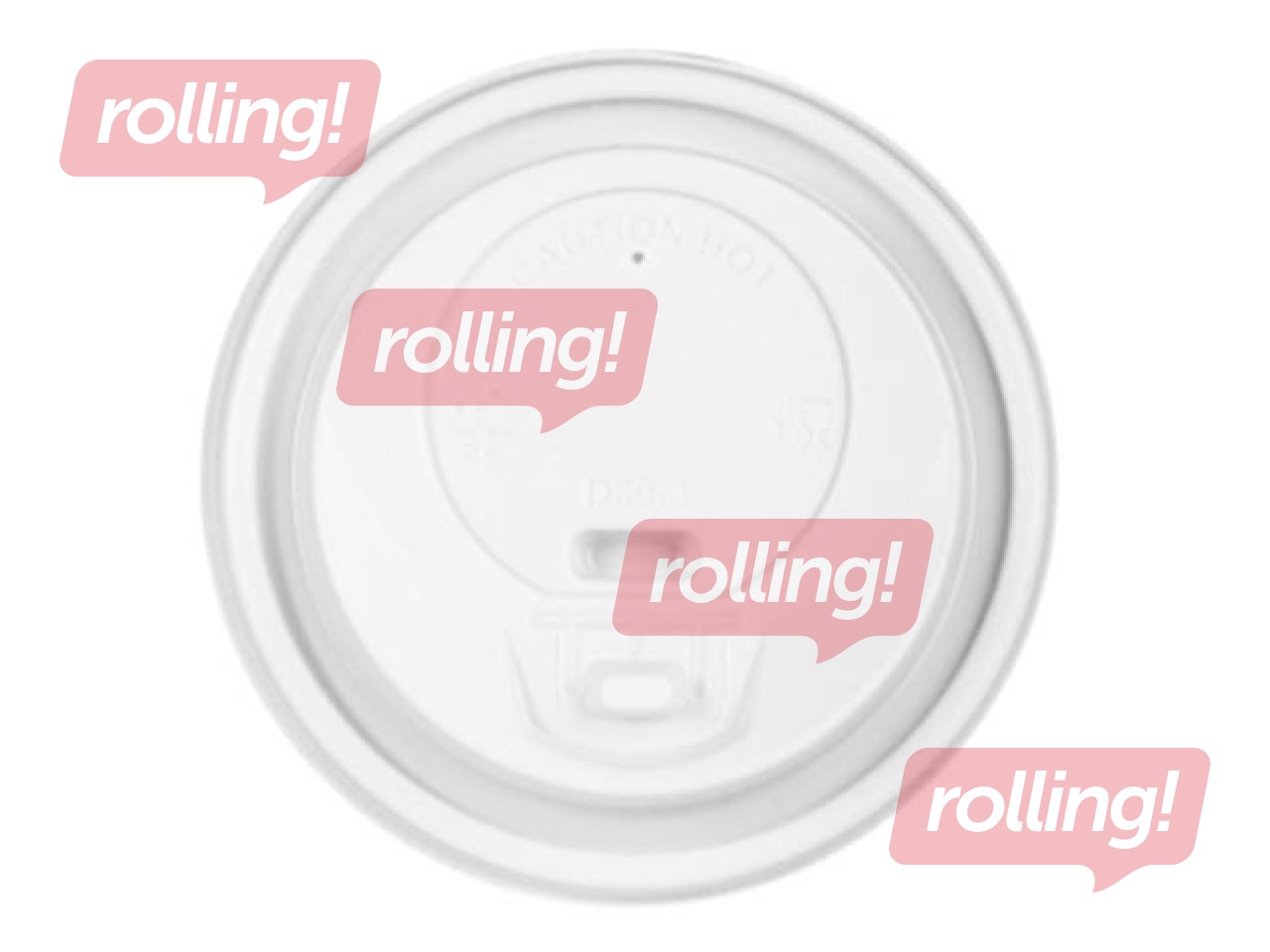 Lids for paper cups Ø 80 mm, white, 100 pcs