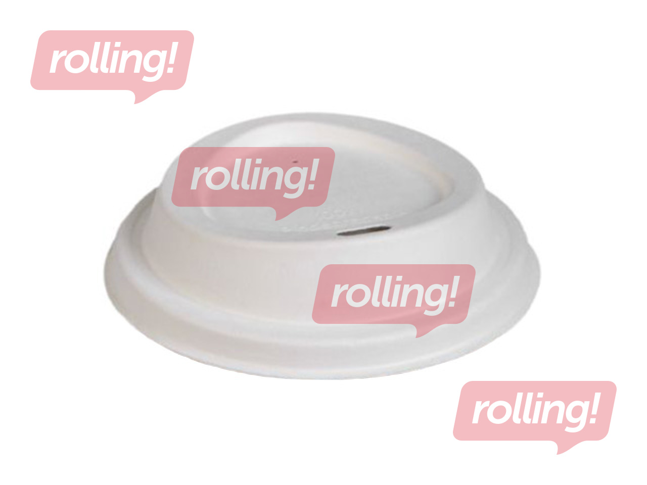 Vāki papīra glāzēm, cukurniedru šķiedras, ø90mm, 50 gab., balti