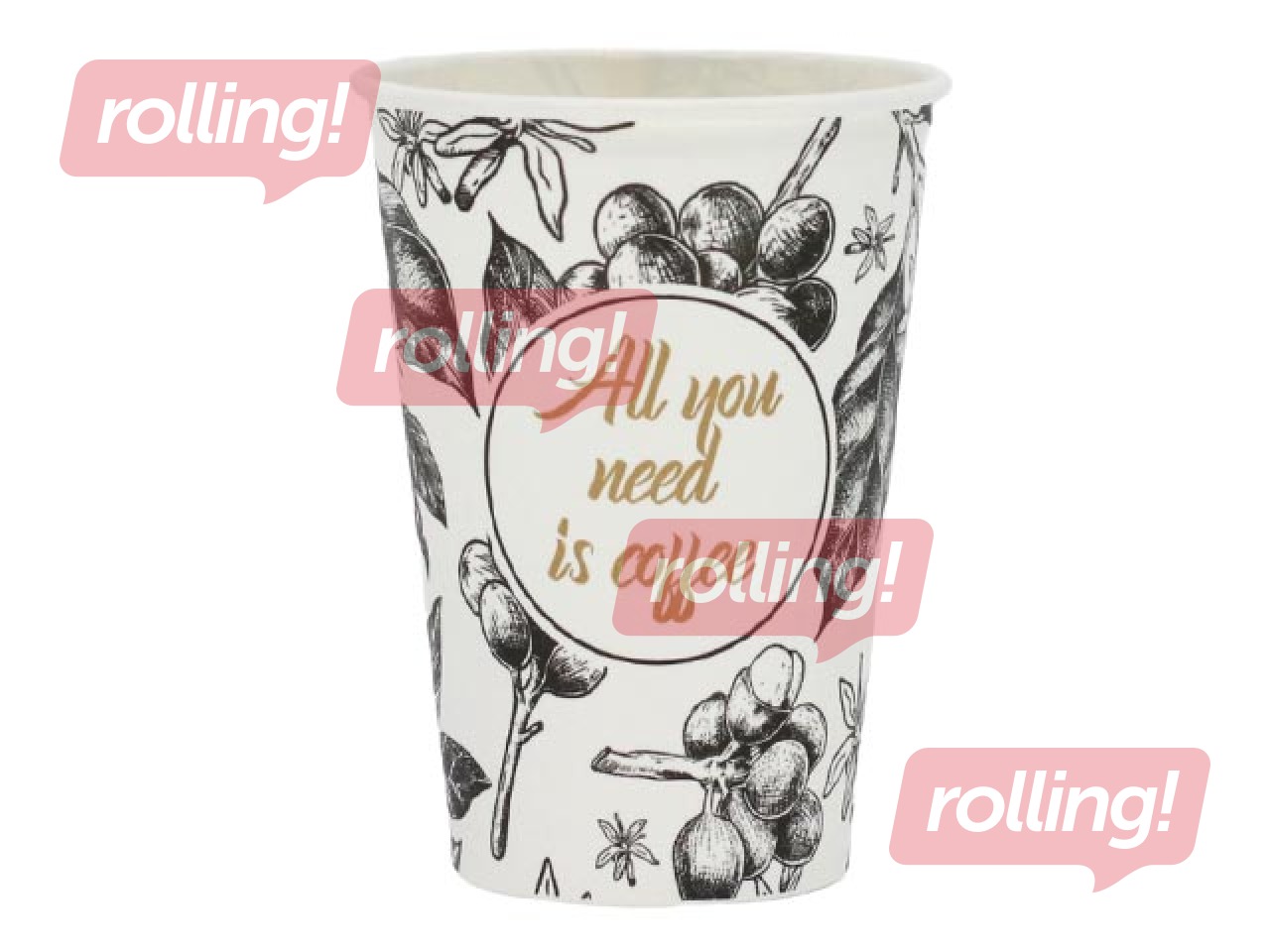 Бумажные стаканчики All You Need, белый, ø80мм, 250мл, 100 шт.
