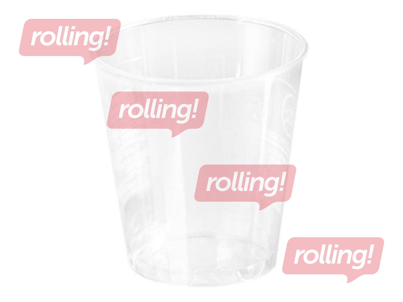 Glāzes plastmasas PS 40 ml, 40 gab., caurspīdīgas