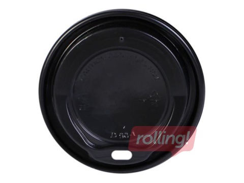 Vāki papīra glāzēm PS ø90mm, plastmasas, melni, 100 gab.