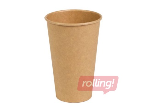 Papīra glāzes, brūnas, ø90mm, 480ml, 50 gab.