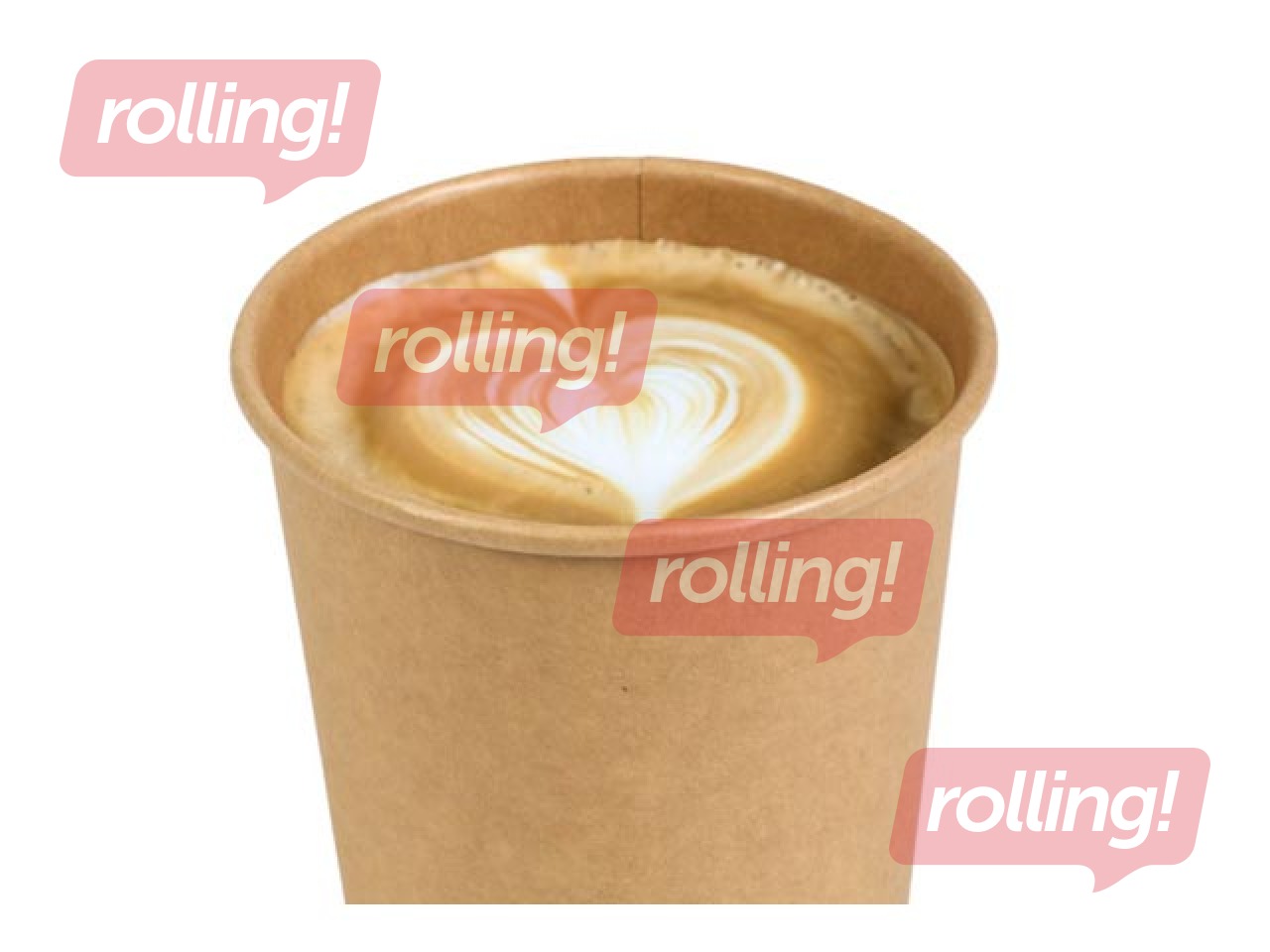 Papīra glāzes, brūnas, ø90mm, 480ml, 50 gab.