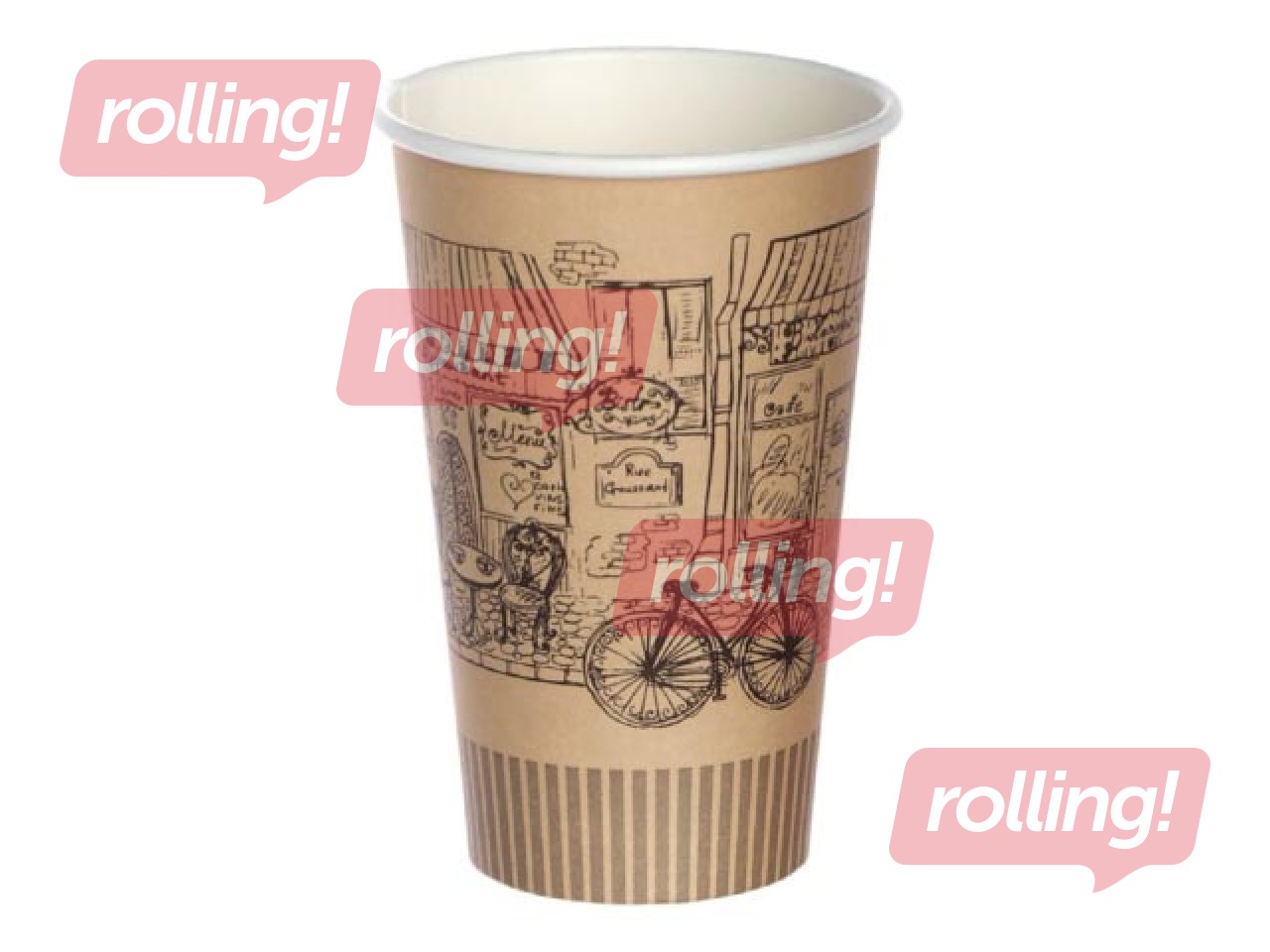 Glāzes papīra Finest Selection, ø80mm, 350ml, 50 gab.