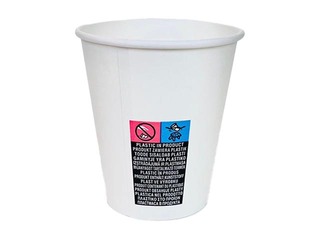 Бумажный стакан, белый, ø80мм, 250мл, 50 шт.