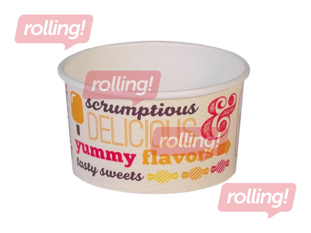 Десертные стаканчики, бумажные, Ø85мм, 160мл, 25 шт.