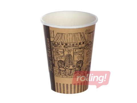 Paper cups Finest Selection, brown, ø70mm, 180ml, 50 pcs