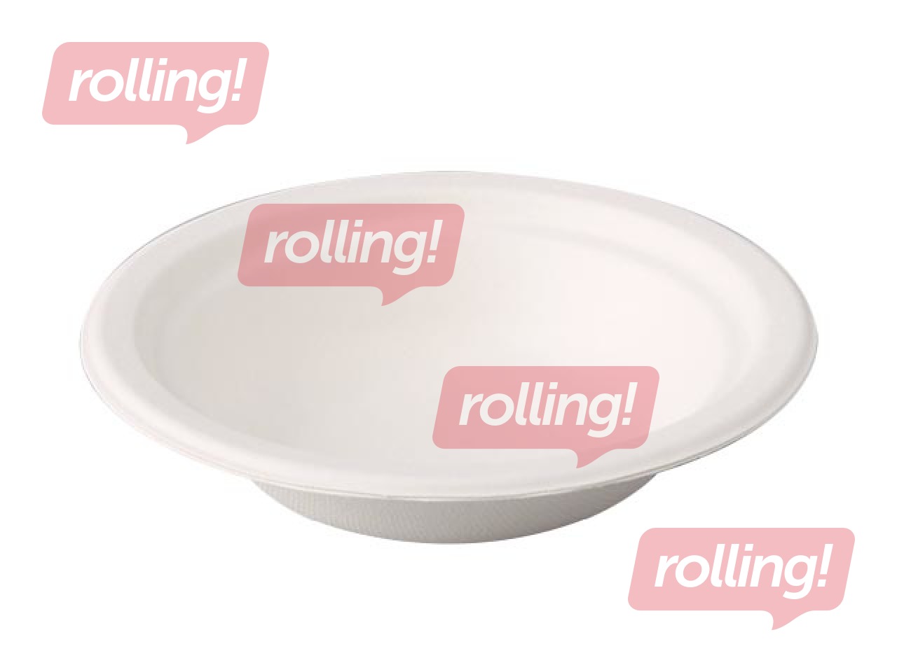 Bļodas zupai, cukuršķiedras, 400 ml, 50 gab., baltas