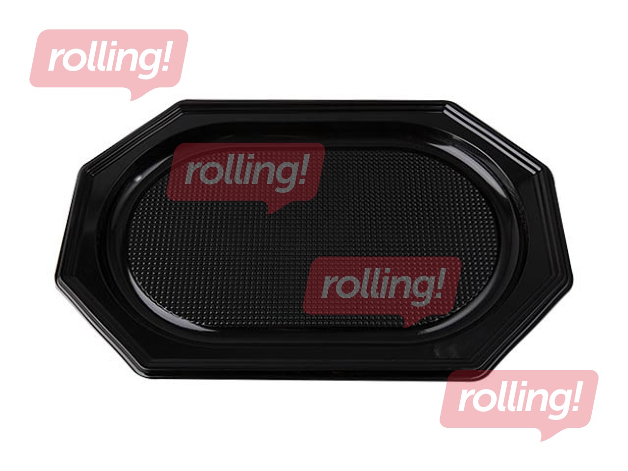 Пластиковые подносы 45 x 30 x 25 см, чёрные, ПЭТ, 10 шт.