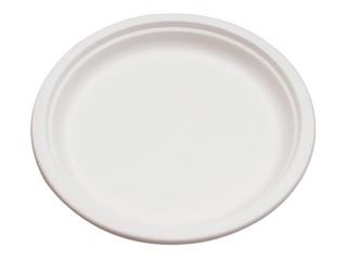 Тарелки из багассы (сахарного тростника), 15 см, 50 шт., белые