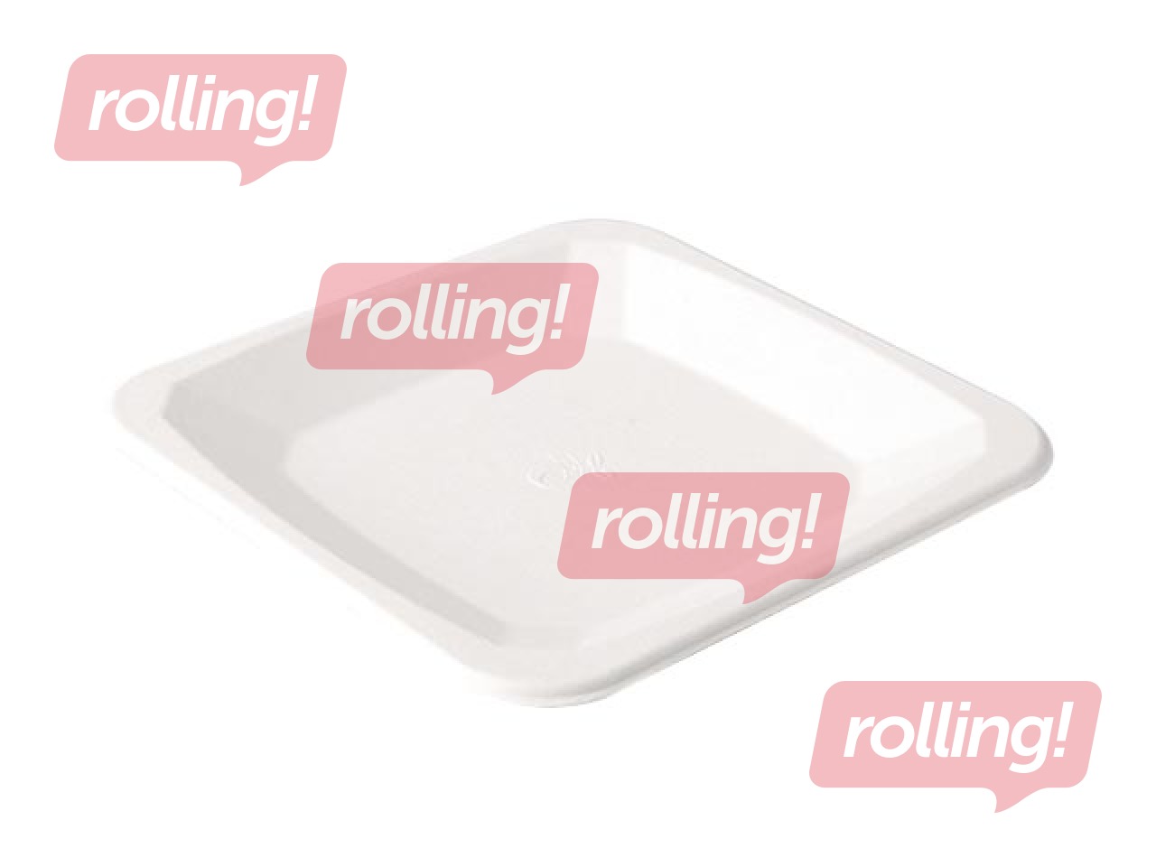 Cukuršķiedras šķīvji, 17 cm, 50 gab., balti